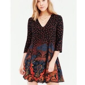 Ecote Printed Swing Mini Dress